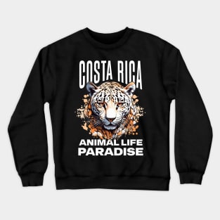 Costa Rica Animal Life Paradise Jaguar Crewneck Sweatshirt